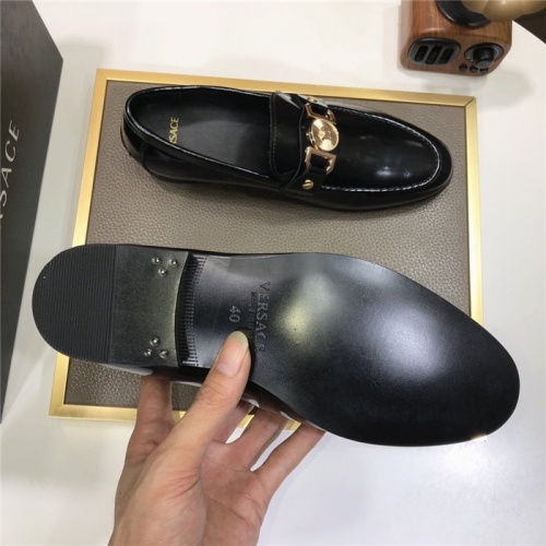 Replica Versace Leather Shoes For Men #889435 $96.00 USD for Wholesale