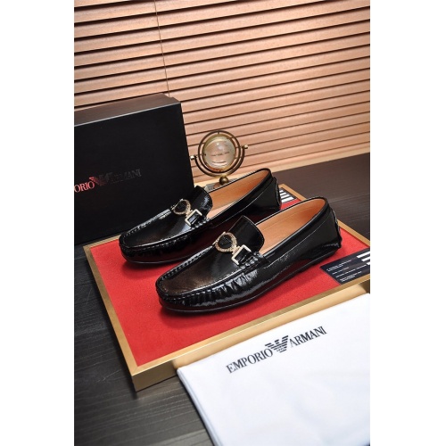 Armani Leather Shoes For Men #889438 $76.00 USD, Wholesale Replica Armani Leather Shoes