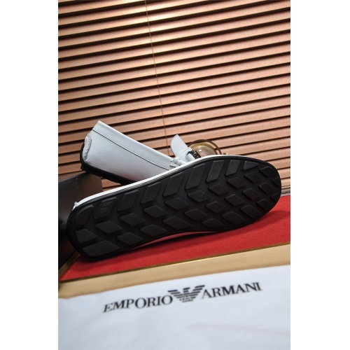 Replica Armani Leather Shoes For Men #889440 $76.00 USD for Wholesale