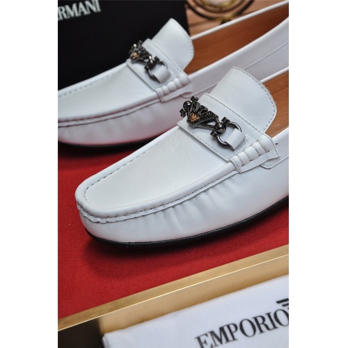 Replica Armani Leather Shoes For Men #889440 $76.00 USD for Wholesale