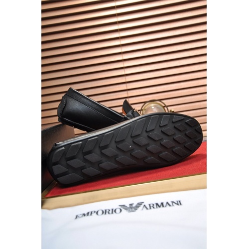 Replica Armani Leather Shoes For Men #889442 $76.00 USD for Wholesale