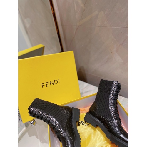 Replica Fendi Fashion Boots For Women #889884 $99.00 USD for Wholesale