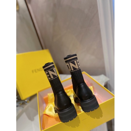 Replica Fendi Fashion Boots For Women #889887 $99.00 USD for Wholesale
