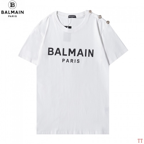 Balmain T-Shirts Short Sleeved For Men #890437 $27.00 USD, Wholesale Replica Balmain T-Shirts
