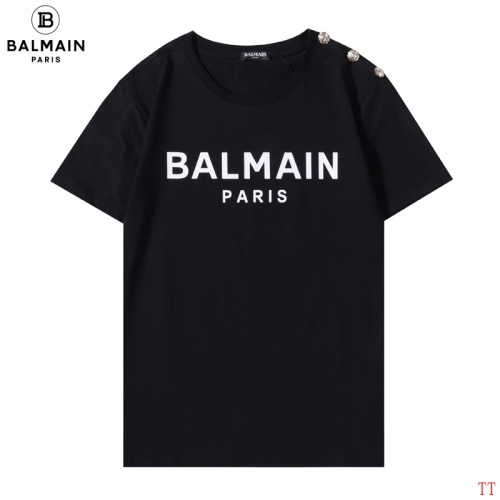 Balmain T-Shirts Short Sleeved For Men #890438 $27.00 USD, Wholesale Replica Balmain T-Shirts