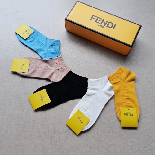 Replica Fendi Socks #890536 $27.00 USD for Wholesale
