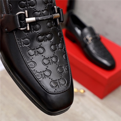Replica Salvatore Ferragamo Leather Shoes For Men #891159 $80.00 USD for Wholesale