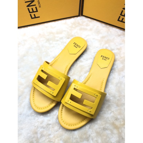 Fendi Slippers For Women #891508 $76.00 USD, Wholesale Replica Fendi Slippers