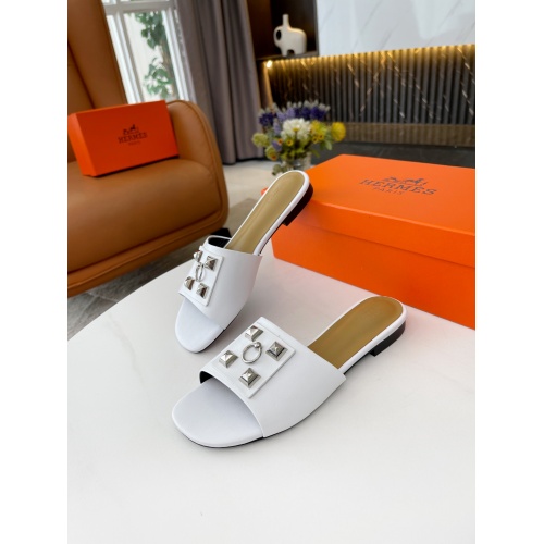 Replica Hermes Slippers For Women #891537 $68.00 USD for Wholesale
