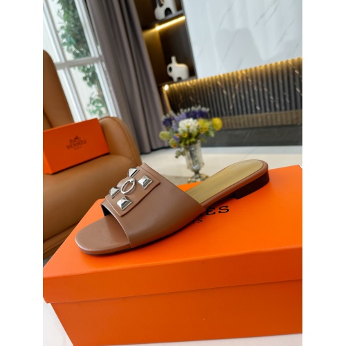 Replica Hermes Slippers For Women #891540 $68.00 USD for Wholesale