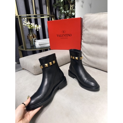 Replica Valentino Boots For Women #891603 $100.00 USD for Wholesale