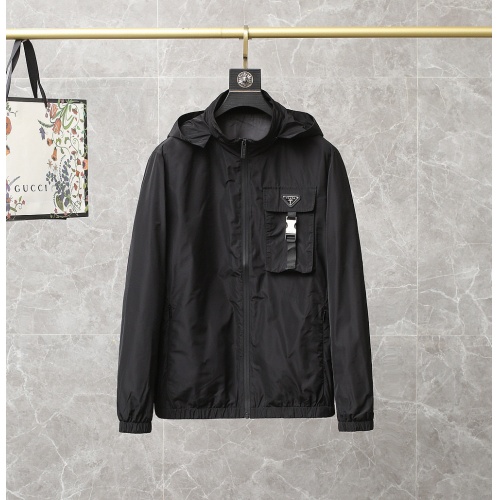 Prada Jackets Long Sleeved For Men #891640 $115.00 USD, Wholesale Replica Prada Coat &amp; Jackets