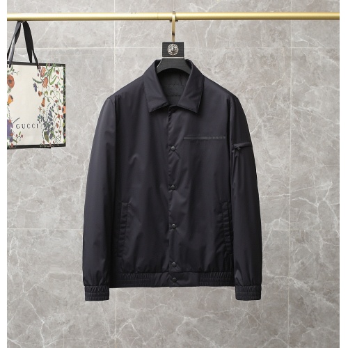 Prada Jackets Long Sleeved For Men #891643 $115.00 USD, Wholesale Replica Prada Coat &amp; Jackets