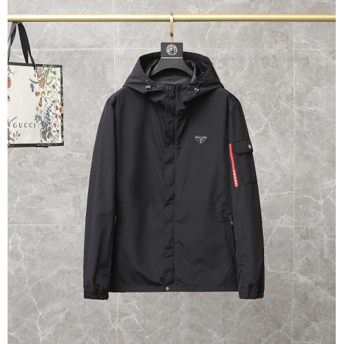 Prada Jackets Long Sleeved For Men #891664 $92.00 USD, Wholesale Replica Prada Coat &amp; Jackets
