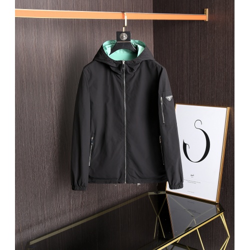 Prada Jackets Long Sleeved For Men #891677 $88.00 USD, Wholesale Replica Prada Coat &amp; Jackets