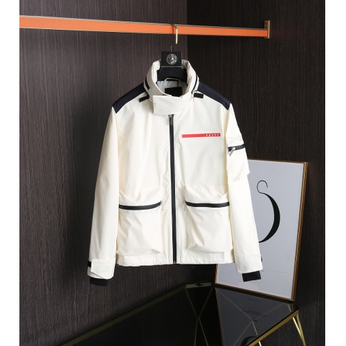 Prada Jackets Long Sleeved For Men #891699 $82.00 USD, Wholesale Replica Prada Coat &amp; Jackets