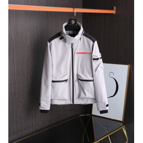 Prada Jackets Long Sleeved For Men #891700 $82.00 USD, Wholesale Replica Prada Coat &amp; Jackets