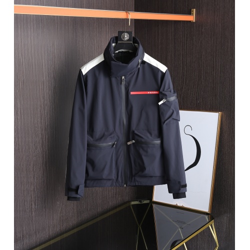 Prada Jackets Long Sleeved For Men #891701 $82.00 USD, Wholesale Replica Prada Coat &amp; Jackets