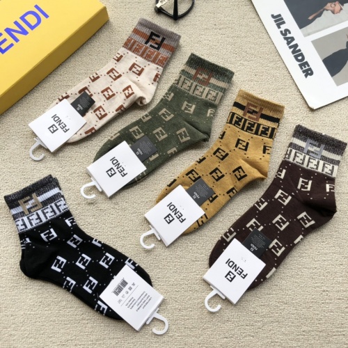 Replica Fendi Socks #891760 $27.00 USD for Wholesale