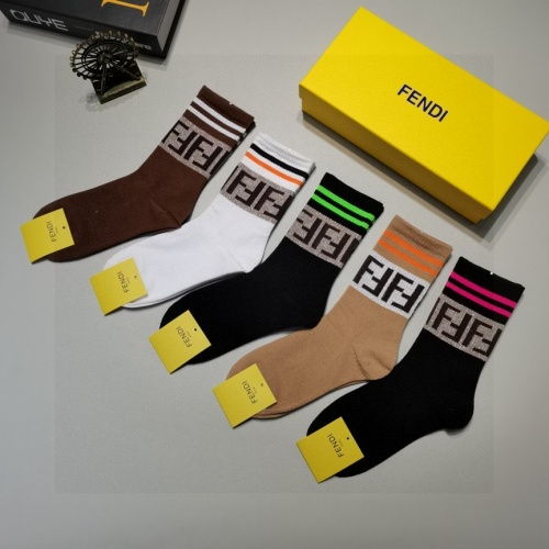 Replica Fendi Socks #891761 $27.00 USD for Wholesale