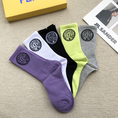 Replica Fendi Socks #891762 $27.00 USD for Wholesale