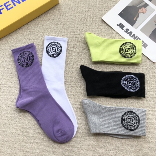 Replica Fendi Socks #891762 $27.00 USD for Wholesale