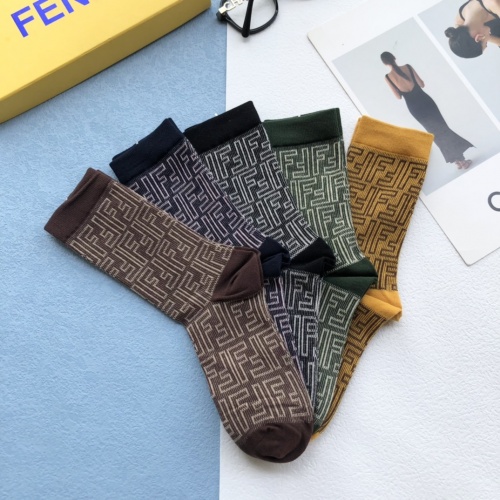 Replica Fendi Socks #891763 $27.00 USD for Wholesale