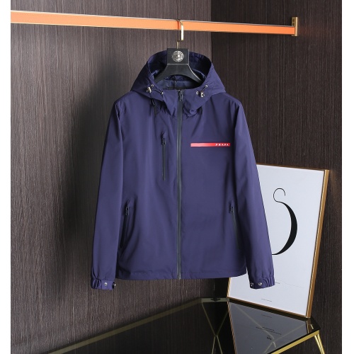 Prada Jackets Long Sleeved For Men #891776 $98.00 USD, Wholesale Replica Prada Coat &amp; Jackets
