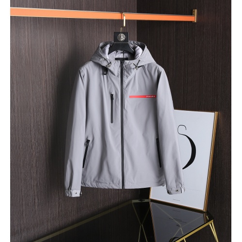 Prada Jackets Long Sleeved For Men #891778 $98.00 USD, Wholesale Replica Prada Coat &amp; Jackets