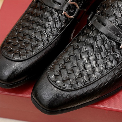 Replica Salvatore Ferragamo Leather Shoes For Men #891794 $80.00 USD for Wholesale