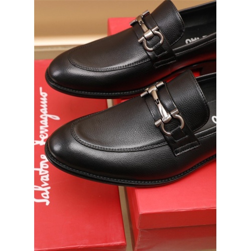Replica Salvatore Ferragamo Leather Shoes For Men #891805 $82.00 USD for Wholesale