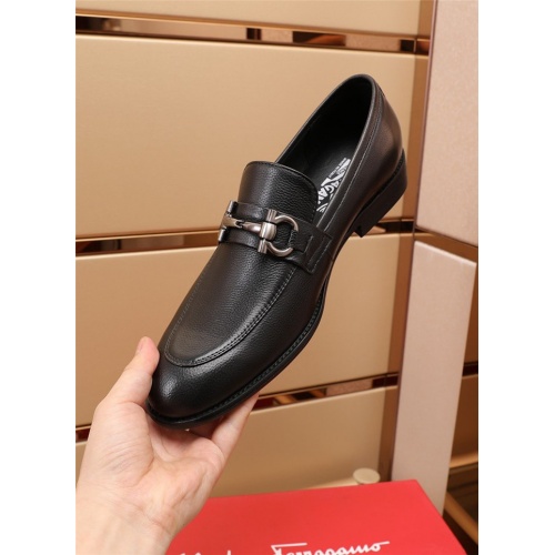 Replica Salvatore Ferragamo Leather Shoes For Men #891805 $82.00 USD for Wholesale