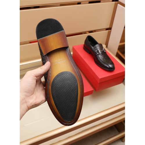 Replica Salvatore Ferragamo Leather Shoes For Men #891808 $82.00 USD for Wholesale