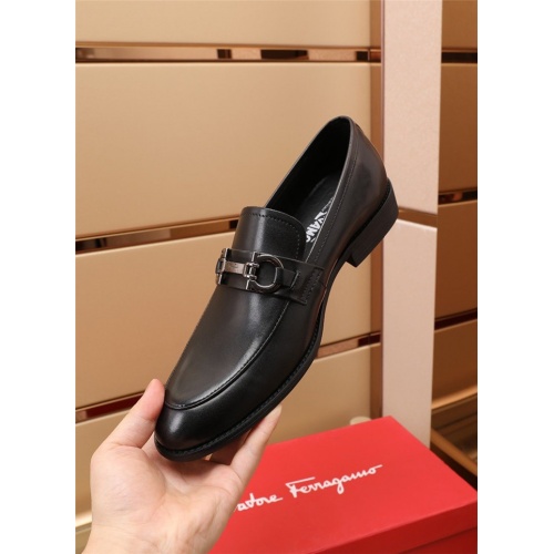 Replica Salvatore Ferragamo Leather Shoes For Men #891810 $82.00 USD for Wholesale