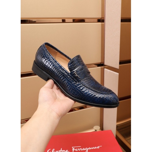 Replica Salvatore Ferragamo Leather Shoes For Men #892104 $82.00 USD for Wholesale