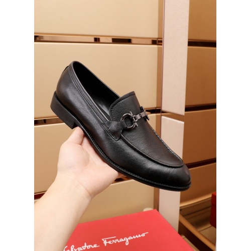 Replica Salvatore Ferragamo Leather Shoes For Men #892105 $82.00 USD for Wholesale