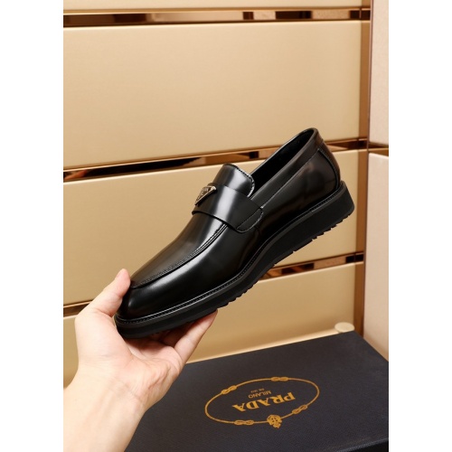 Replica Prada Leather Shoes For Men #892127 $92.00 USD for Wholesale