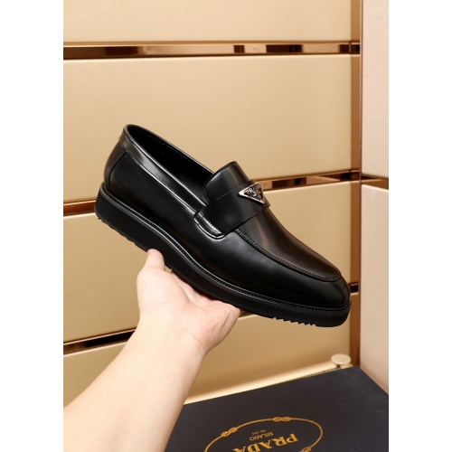 Replica Prada Leather Shoes For Men #892127 $92.00 USD for Wholesale