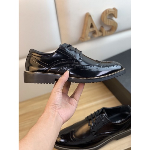 Replica Prada Leather Shoes For Men #892263 $85.00 USD for Wholesale