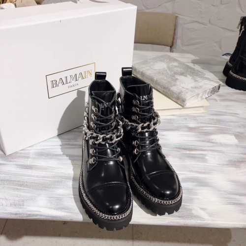 Replica Balmain Boots For Women #892484 $122.00 USD for Wholesale