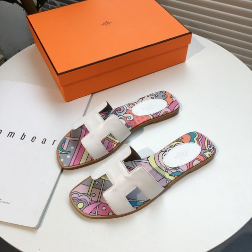 Replica Hermes Slippers For Women #892493 $64.00 USD for Wholesale