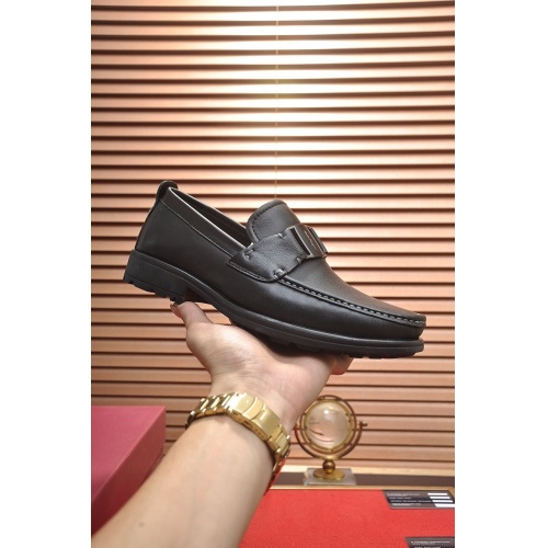 Replica Salvatore Ferragamo Leather Shoes For Men #892747 $92.00 USD for Wholesale