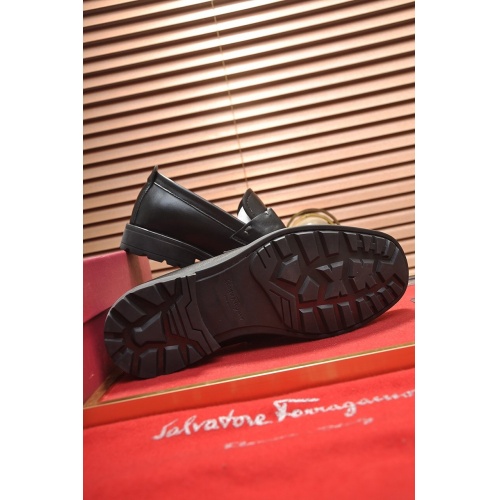 Replica Salvatore Ferragamo Leather Shoes For Men #892747 $92.00 USD for Wholesale