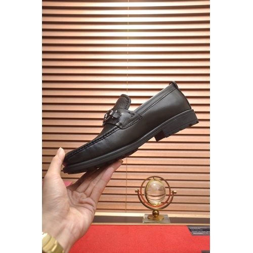 Replica Salvatore Ferragamo Leather Shoes For Men #892749 $92.00 USD for Wholesale
