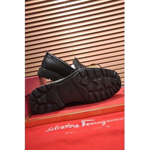 Replica Salvatore Ferragamo Leather Shoes For Men #892750 $92.00 USD for Wholesale