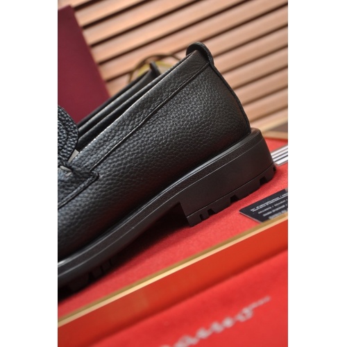 Replica Salvatore Ferragamo Leather Shoes For Men #892750 $92.00 USD for Wholesale