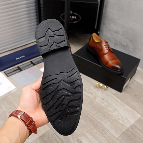 Replica Prada Leather Shoes For Men #892751 $82.00 USD for Wholesale