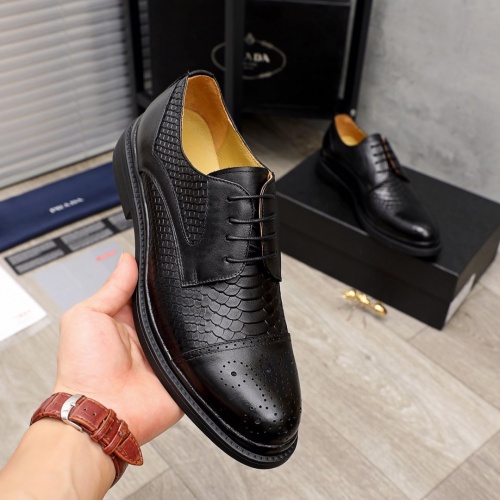Replica Prada Leather Shoes For Men #892752 $82.00 USD for Wholesale