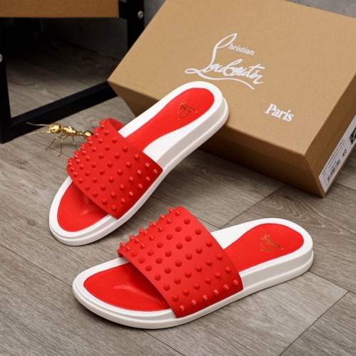 Christian Louboutin CL Slippers For Men #892766 $56.00 USD, Wholesale Replica Christian Louboutin CL Slippers