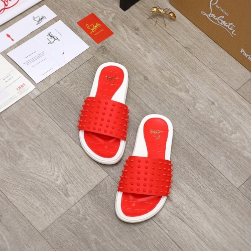 Replica Christian Louboutin CL Slippers For Men #892766 $56.00 USD for Wholesale